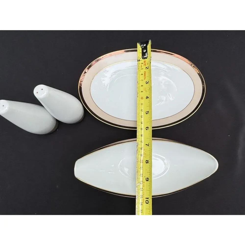Vintage 1960’s Sango Trousseau China Gravy Boat & Salt Pepper Shakers EUC -A84